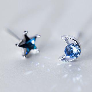 Rhinestone Asymmetric Stud Earring