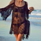 Off-shoulder Lace Beach Dress
