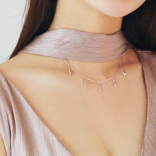 Sterling Silver Drips Necklace