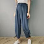 Cropped Tie Cuff Pants
