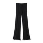High Waist Frayed Trim Bootcut Pants