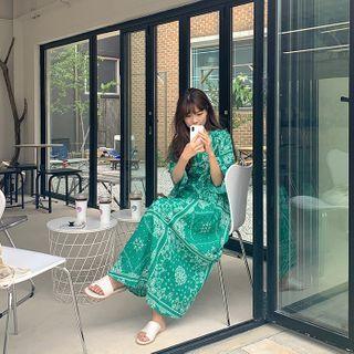 Boxy-fit Paisley Maxi Dress