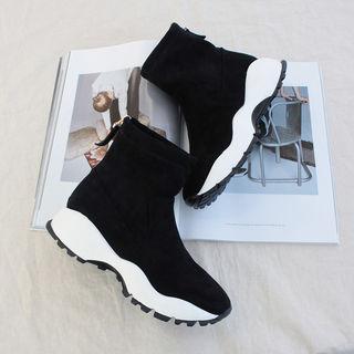 Faux-suede Short Sneaker Boots