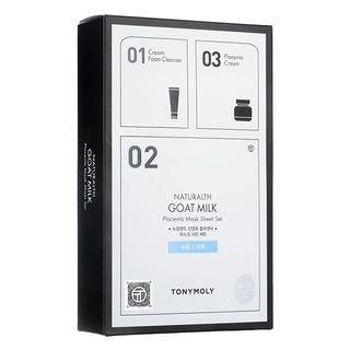 Tony Moly - Naturalth Goat Milk Placenta 3-step Mask Sheet Set (moisture & Whitening) 10pcs
