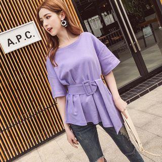 Belted Short-sleeve T-shirt