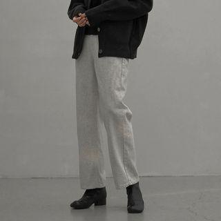 M Lange Napped Wide-leg Jeans