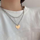Heart Necklace Love & Bow - One Size