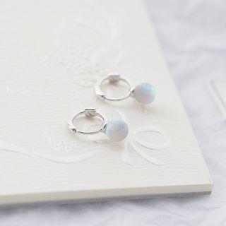 Opal Mini Hoop Earrings