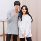 Couple Round-neck Boxy-fit T-shirt