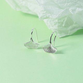 Alloy Leaf Earring 1 Pair - Hoop Earring - Ginkgo Leaf - One Size