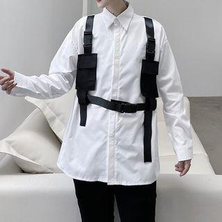 Long-sleeve Pocket Buckled Shirt