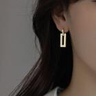 Rectangular Drop Earring 1 Pair - Gold - One Size