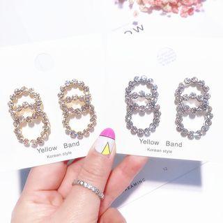 Rhinestone Double Hoop Earring