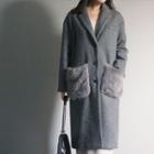 Faux-fur Pocket Long Coat