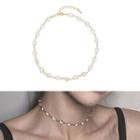 Crystal Bead Choker 1 Pc - Gold - One Size