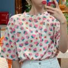 Strawberry Short-sleeve T-shirt As Shown In Figure - One Size