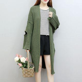 Cut Out Long Knit Coat