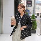 Snap-button Polka Dot Quilted Jacket