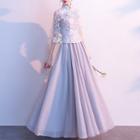 Embroidered Qipao A-line Evening Gown / Dress
