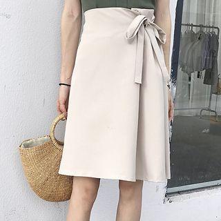Ribbon Waist A-line Skirt