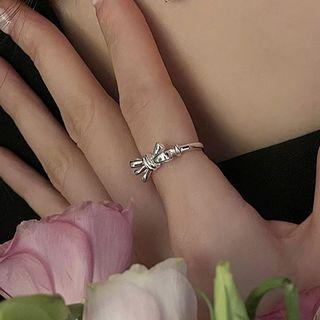 Bow Open Ring J2932 - Silver - One Size