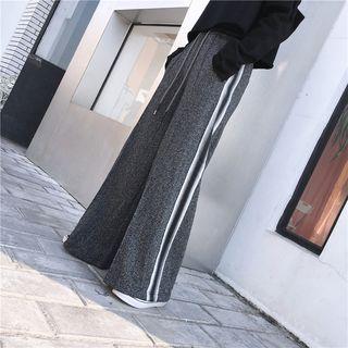 Glitter Striped Wide-leg Pants