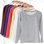 Fleece Lined Long-sleeve T-shirt