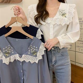 Embroidered Lace Shirt