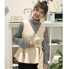 Set: Turtleneck Long-sleeve T-shirt + Vest