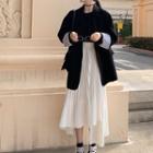 Stripe Cuff Blazer / Midi Skirt