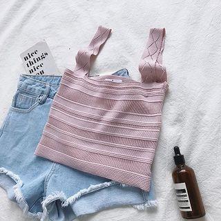 Plain Slim-fit Cropped Sleeveless Vest