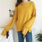 Bow Sleeve Knit Top