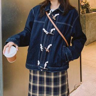 Toggle Lapel Denim Jacket