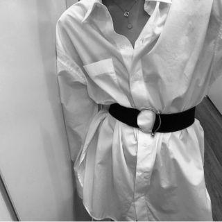 Ring Detail Belt As Figure - Black