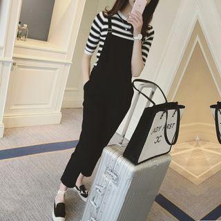Set: Elbow-sleeve Top + Jumper Pants