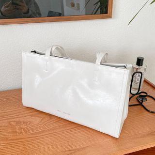 Faux-leather Shopper Bag With Strap