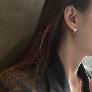 Triangle Hoop Earring 1 Pair - S925 Silver - Earrings - One Size