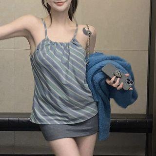 Striped Camisole Top / Mini Skirt