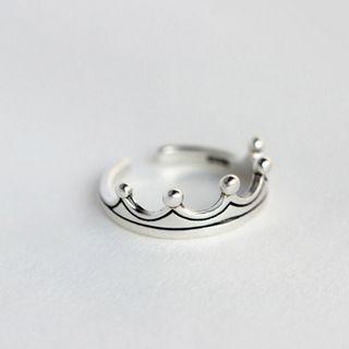 Crown Ring 1pc - Silver - One Size