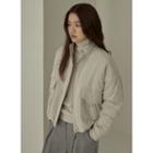 Dual-pocket Drawstring Padded Jacket