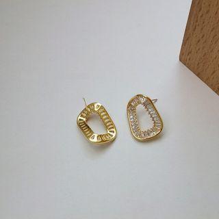 Rhinestone Earring 1 Pair - Rhinestone Earring - One Size
