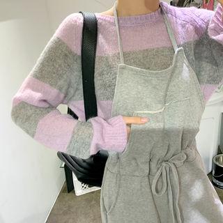 Alpaca Blend Stripe Lightweight Sweater