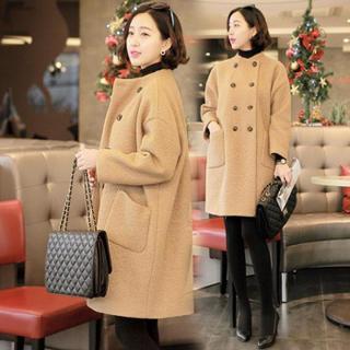 Double-breasted Pocket-detail Coat