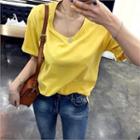 Short Sleeve Dip-back T-shirt