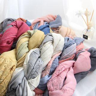 Gradient Lace Panel Scarf