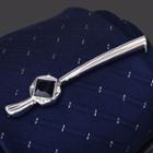 Embellished Alloy Tie Clip 1 Pc - Embellished Alloy Tie Clip - Silver - One Size