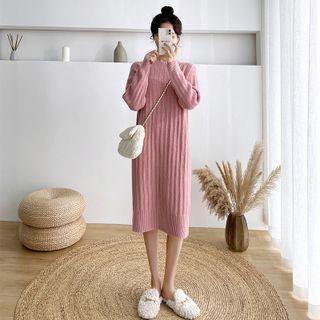 Ribbed Sweater Dress / Zip Vest