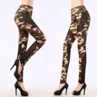 Mesh Insert Camouflage Leggings