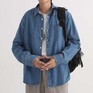 Long-sleeve Demin Shirt