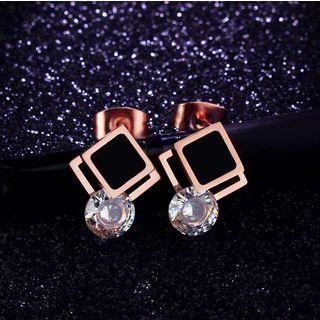 Rhinestone 18k Gold Earrings
